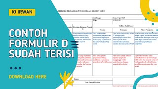 Contoh Formulir D Observasi Kinerja Guru yang Sudah Terisi [upl. by Ayam]