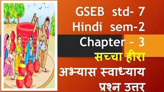 std 7 Hindi sem 2 ch 3 swadhyay std 7 Hindi ch 3 सच्चा हीरा swadhyay std 7 hindi ch 3 sachcha hera [upl. by Audry]