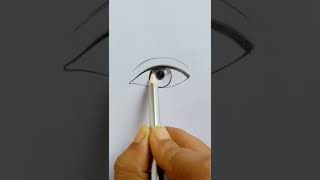 Realistic eye Drawing  How to draw eye sketch shorts [upl. by Esinyt]