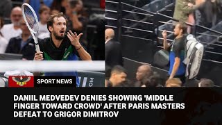 Paris Masters Daniil Medvedev quotMiddle finger to the audience No I was checking my nailsquot [upl. by Hanafee]