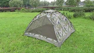 3 Person Single Layer Camouflage Dome Camping TentMonodome TentIgloo Tent [upl. by Arther406]