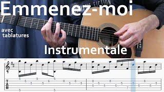 Charles Aznavour Emmenezmoi  PlayAlong Tab  Fingerstyle [upl. by Sheets46]