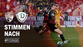 Stimmen nach FC Ingolstadt 04 vs Dynamo Dresden [upl. by Bennir]