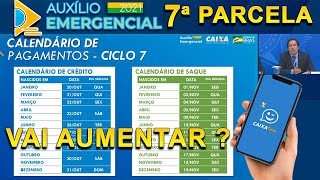 QUAL O VALOR DA SÉTIMA PARCELA DO AUXÍLIO EMERGENCIAL 2021 ATUALIZADO SAIBA TUDO SOBRE O PAGAMENTO [upl. by Kolosick]