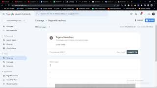 Page With Redirect Google Search Console  redirect error Search Console [upl. by Accisej]