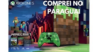 XBOX ONE S VERSÃO MINECRAFT COMPREI NO PARAGUAI UNBOXING [upl. by Othe]