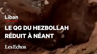 Les images impressionnantes du QG du Hezbollah après la frappe israélienne qui a tué Nasrallah [upl. by Ahswat]