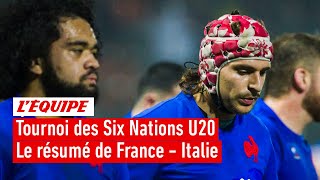 Tournoi des Six Nations U20  Désillusion des Bleuets face à lItalie  le résumé du match [upl. by Winsor]