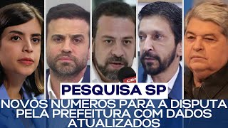 PESQUISA SP NOVOS NÚMEROS PARA A DISPUTA PELA PREFEITURA COM DADOS ATUALIZADOS [upl. by Gillman675]