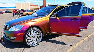 OUTRAGEOUS MERCEDES BENZ S550 ON 24S [upl. by Tserof746]