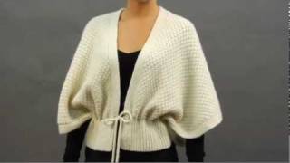 14 Diamond Capelet Vogue Knitting Holiday 2009 [upl. by Lapotin136]