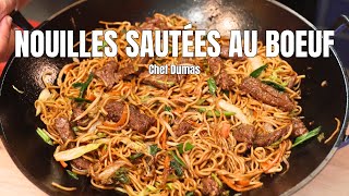 Nouilles Sautées au Bœuf Chow Mein  Une recette facile delicious et plus rapide quau fastfood [upl. by Janette]