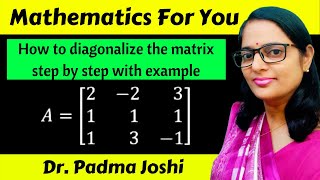 Diagonalization of matrices 3x3  How to diagonalise the matrix with example  Linear algebra [upl. by Darnall]