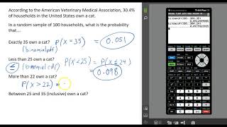 Binomial Probabilities with calculator [upl. by Bonnes]