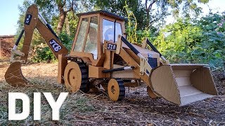 Coolest Cardboard Hydraulic JCB  DIY BulldozerExcavatorCAT JCB [upl. by Mukerji]