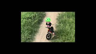 Balance bike to pedal bike  BMX pump track glow up [upl. by Bashuk]