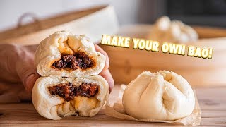 Easy Chinese BBQ Pork Steamed Buns Bao [upl. by Kaltman]