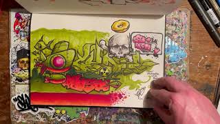 7 Year Old Graffiti Blackbook  Flipthrough [upl. by Kinom373]