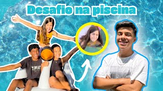 Desafio na piscina  Estevão Filipe  Feat Irmãs Pina e Gabriel  olha o que aconteceu [upl. by Nawiat]