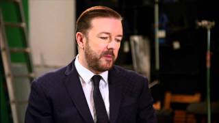 Golden Globe Awards Ricky Gervais Interview  ScreenSlam [upl. by Oirasec]