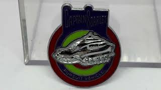 Vintage 1960s Gerry Andersons Captain Scarlet Spectrum Pursuit Pin Badge  Barrets Sweets [upl. by Happy]