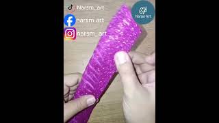 ورده بالفوم بطريقه رائعه 😍👌 youtube paper diy paperproducts craft handmade explore decor [upl. by Burkhard574]