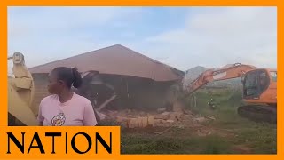 The demolition of 3500 houses belonging to squatters begins in Msambweni [upl. by Leipzig]