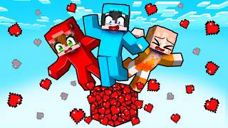 Atrapados en Un SOLO Bloque de CORAZÓN en Minecraft [upl. by Fulmer969]