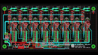 PCB Layout 8 Channel Relay Controller PC0100133 [upl. by Rafaellle]