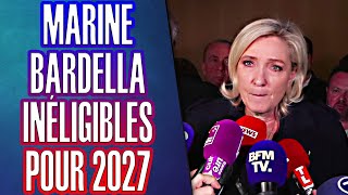 MARINE LE PEN ET BARDELLA INÉLIGIBLE LE RN NE SERA PAS EN LICE POUR LA PRÉSIDENTIELLE 2027 [upl. by Inar]