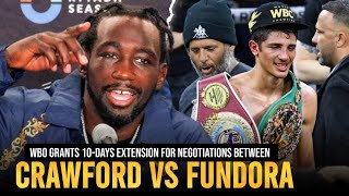 WBO Grants 10DAYS EXTENSION for Negotiations Between Terence Crawford vs Sebastin Fundora [upl. by Ziwot]