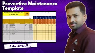 Preventive MaintenanceSchedule planning Template in Excel  Auto PM Planner [upl. by Arykahs]