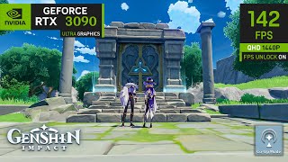 GUNSHIN IMPACT 40 FONTAINE Coop Challenge FPS Unlocked  NVIDIA GEFORCE RTX 3090 24GB [upl. by Schwitzer226]