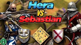 Cumans vs Burgundians  1v1 Arabia  vs Sebastian  AoE2 [upl. by Maureene792]