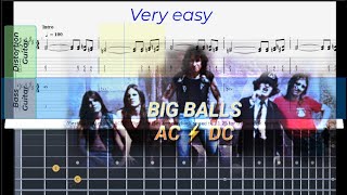 Best Guitar Lesson ACDC  Big Balls slow speed for lesson [upl. by Enilreug79]