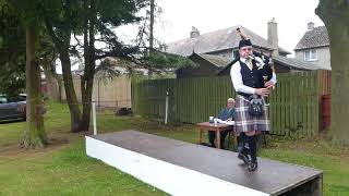 Bobby Allen Playing Bagpipes At The Highland Games Markinch Fife Scotland [upl. by Nileuqay]