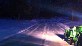 John Deere 1026R plowing snow [upl. by Hplar]