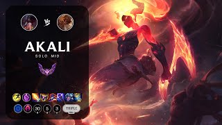 Akali Mid vs Taliyah  EUW Master Patch 145 [upl. by Nolrev924]