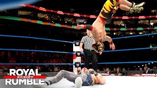 Kalisto Gran Metalik amp Lince Dorado deliver a triple moonsault Royal Rumble 2018 Kickoff Match [upl. by Nnayhs]