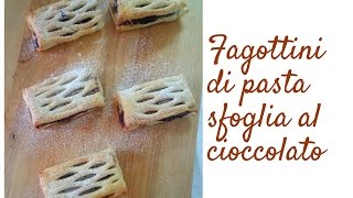 Fagottini di pasta sfoglia al cioccolato [upl. by Berardo654]