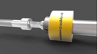 Rotary Broaching Illustration in a Lathe  By Polygon Solutions [upl. by Asiram]