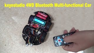 KS0192 keyestudio 4WD Bluetooth Multi functional Car Demonstration Video [upl. by Viviyan]