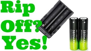 18650 Skywolfeye 5800mAh GreenBlack CellBattery Yes They Are A Rip Off Thorough Review [upl. by Haeli]