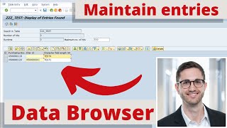 Maintain Entries in Data Browser SE16 SE16N SE16H [upl. by Ayrotal]