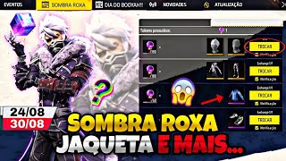 URGENTE MELHOR EVENTO PEGUE O SOMBRA ROXA CODIGUIN SAMSUNG SAPATO ASTRO  NOVIDADES FREE FIRE [upl. by Mail557]