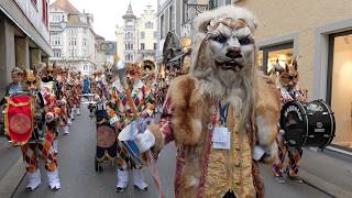 Luzerner Fasnacht 2025 Plakettenpräsentation LFK  Noggeler Chatzemusig Glatzesträhler [upl. by Alilak]