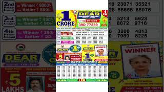 NAGALAND Lottery SAMBAD DEAR EVENING 1PM RESULT TODAY 24102024 STATE DEAR LOTTER [upl. by Enilada]