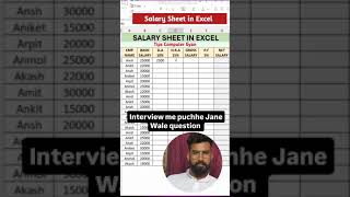 How to make salary sheet in ms excel best usefull [upl. by Finnigan]