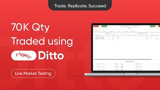 ⚡70k Qty Traded using Ditto  ⚙️ Live Market Testing [upl. by Pisano]