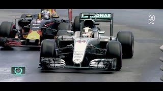 Monaco GP Tight Street Fight Daniel Ricciardo vs Lewis Hamilton The Silver War F1 2016 [upl. by Niliac]